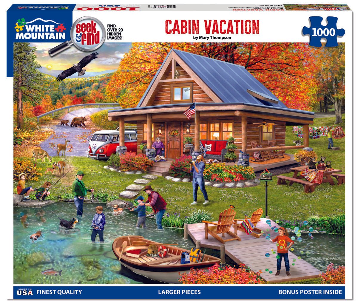 Cabin Vacation Seek & Find (2089pz) - 1000 Piece Jigsaw Puzzle