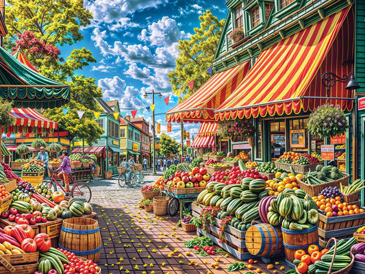 Fruit Market (2090pz) - 500 Piece Jigsaw Puzzle
