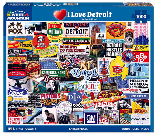 I Love Detroit (2173pz) - 1000 Piece Jigsaw Puzzle