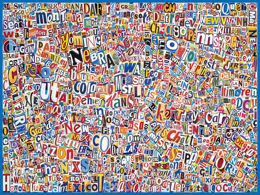 USA Word Map (2175pz) - 500 Piece Jigsaw Puzzle