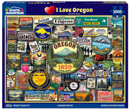 I Love Oregon (2190pz) - 1000 Piece Jigsaw Puzzle