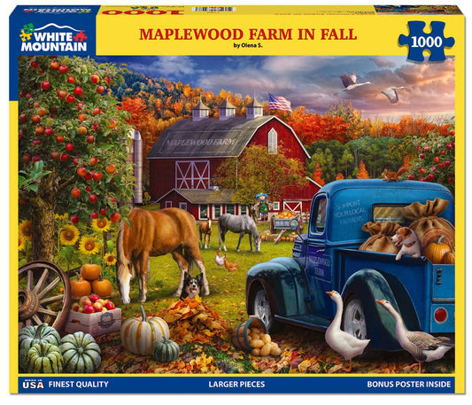Maplewood Farm in Fall (2193pz) - 1000 Piece Jigsaw Puzzle