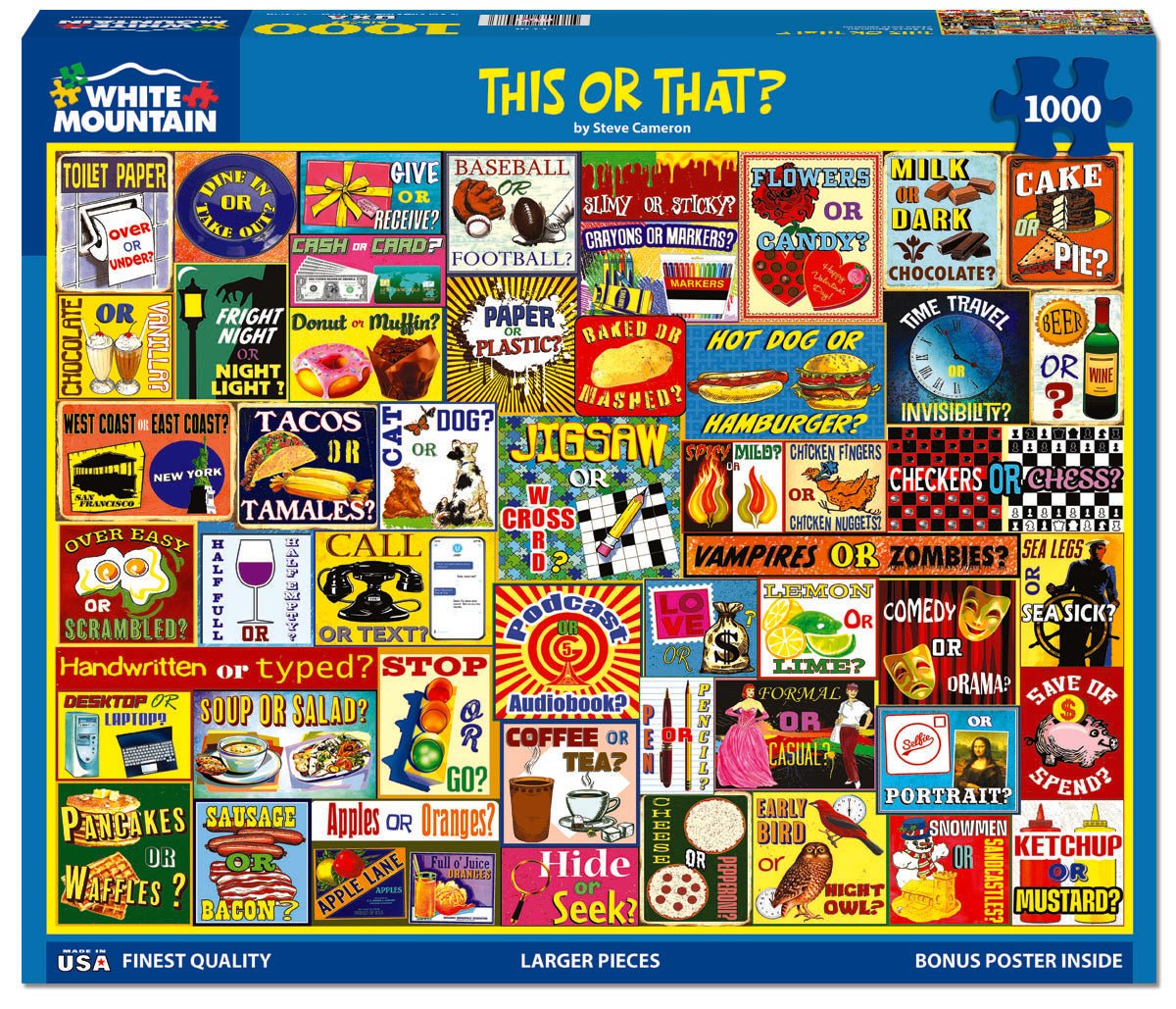 This Or That? (2229pz) - 1000 Piece Jigsaw Puzzle