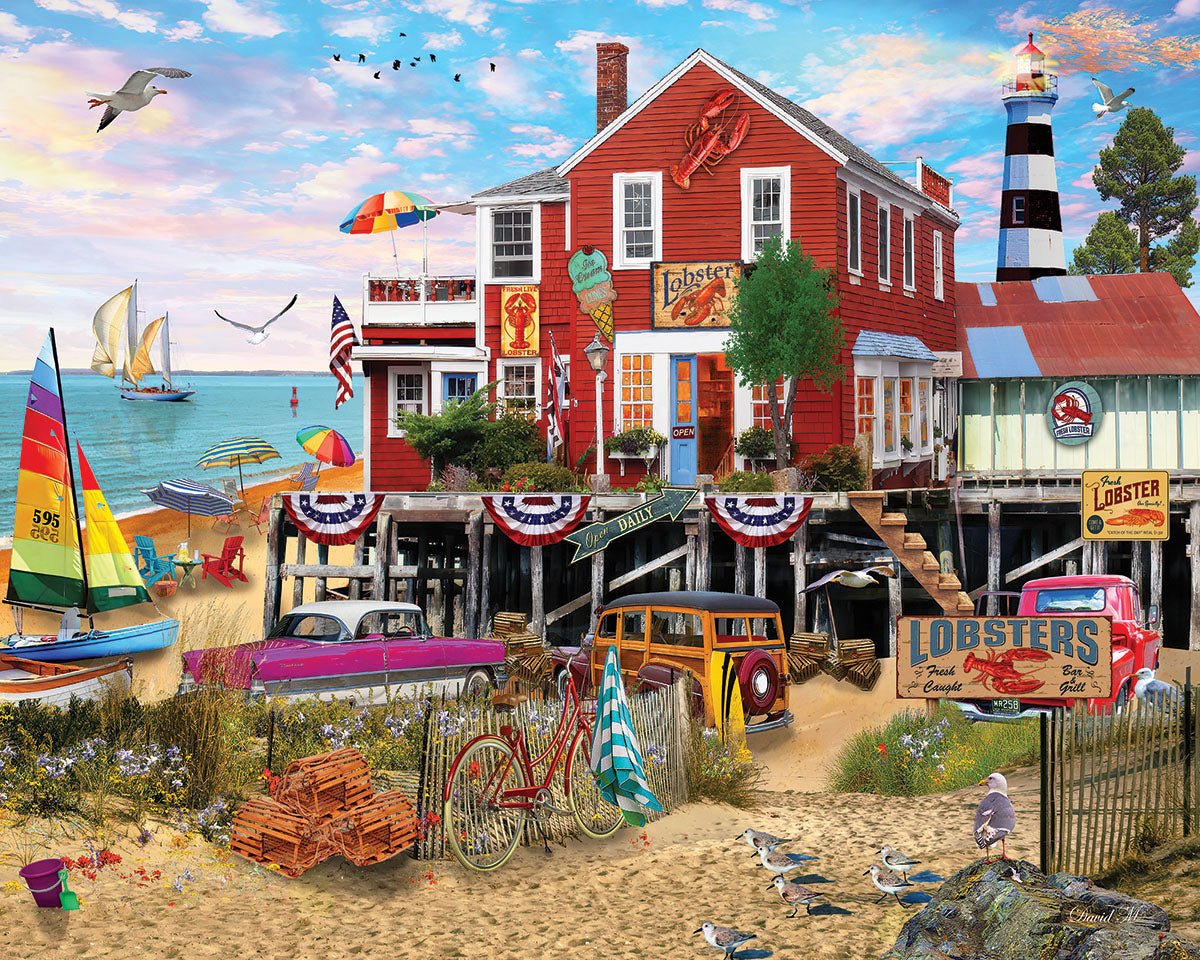 Lobster Wharf (2262pz) - 500 Piece Jigsaw Puzzle