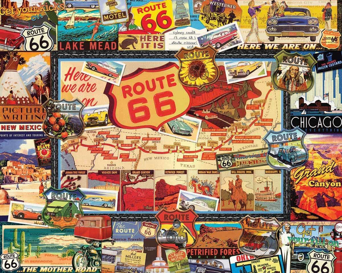 Route 66 (747pz) - 1000 Piece Jigsaw Puzzle