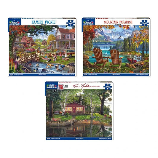 Set of 3: Country Retreats Bundle 1000 piece