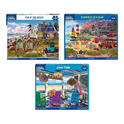 Set of 3: Seaside Retreats Bundle 1000 piece
