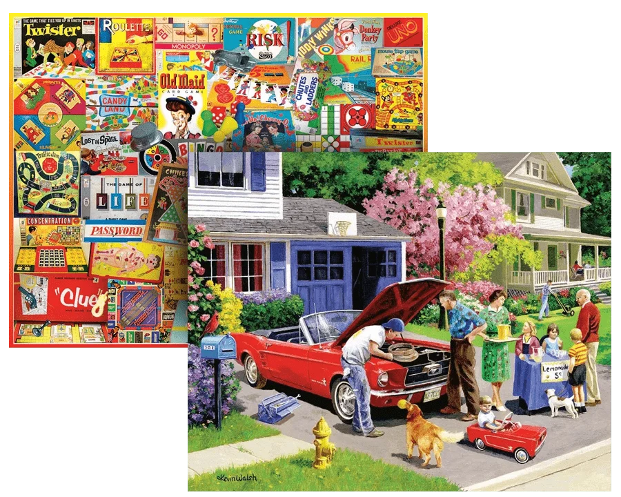 Set of 2: Nostalgic Puzzle Bundle 1000 piece