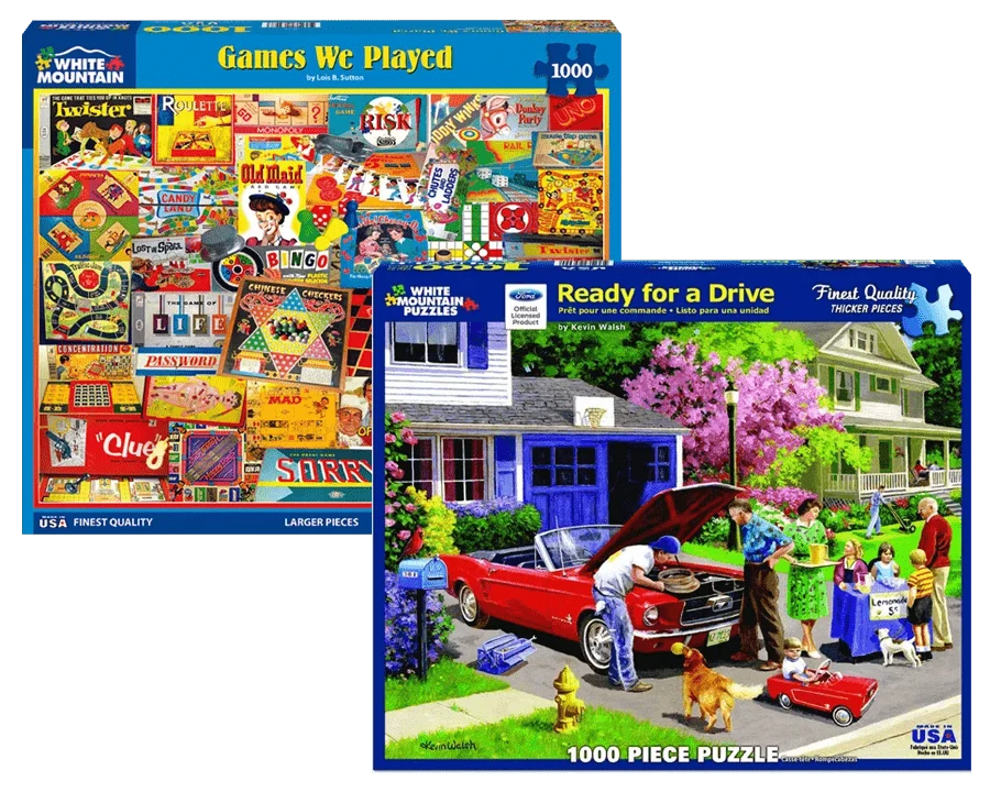 Set of 2: Nostalgic Puzzle Bundle 1000 piece
