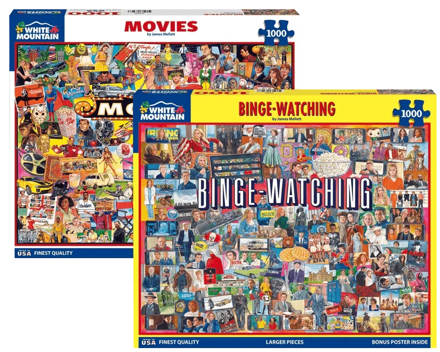 Set of 2: Artist Jim Mellett- Pop Culture Bundle 1000 piece