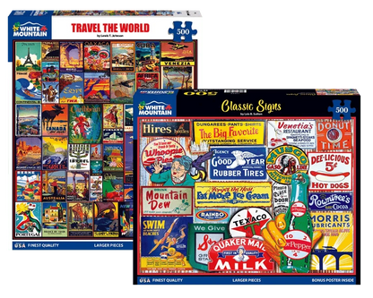 Set of 2: Best Selling 500 Piece Puzzle Bundle