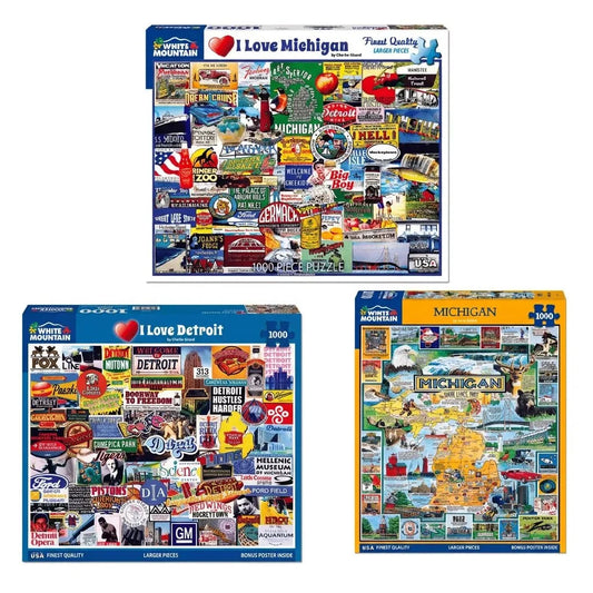 Set of 3: Michigan Bundle 1000 piece