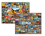 Set of 2: Travel Puzzle Bundle 1000 Piece